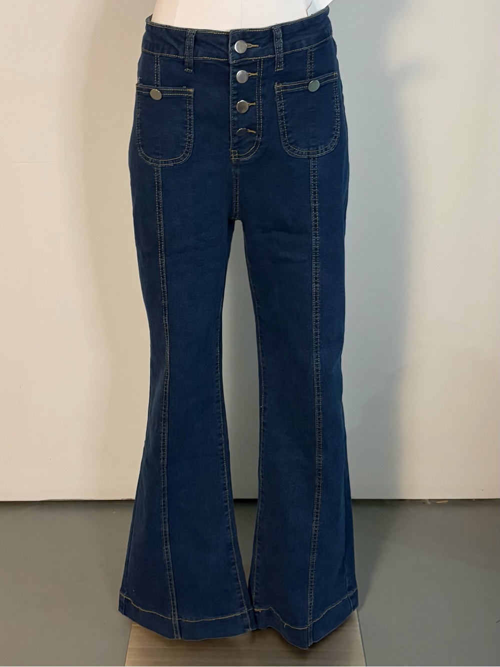 Dark Wash Casual Women's Mom Fit Jeans
